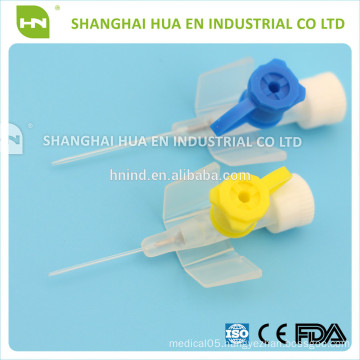 Disposable I.V. cannula with butterfly wings